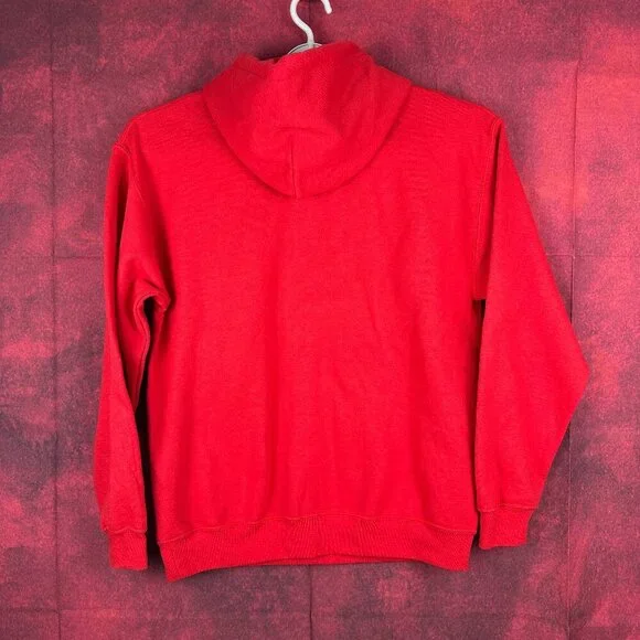KANSAS CITY CHEFS MEN'S HOODED PULLOVER RED SWEATSHIRT , SIZE M MEDIUM - Picture 4 of 8